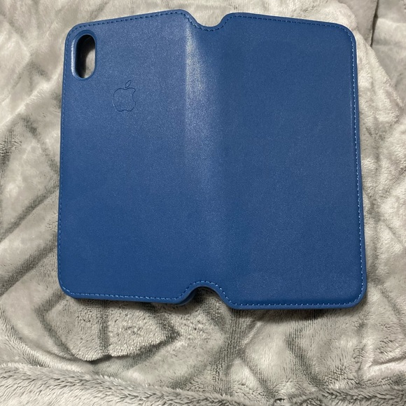 Blue Leather apple case for iPhone XS Max - Picture 4 of 4